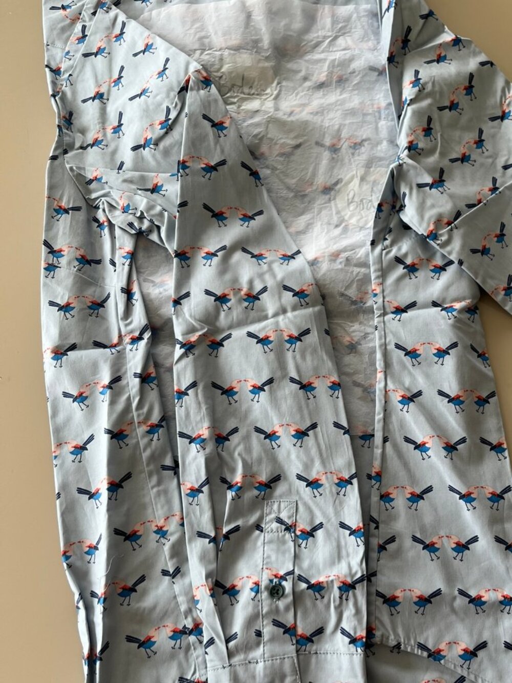 NWT Boden Women's Birds Button Up Shirt Preppy Whimsy Novelty Size US 6 - Picture 3 of 12